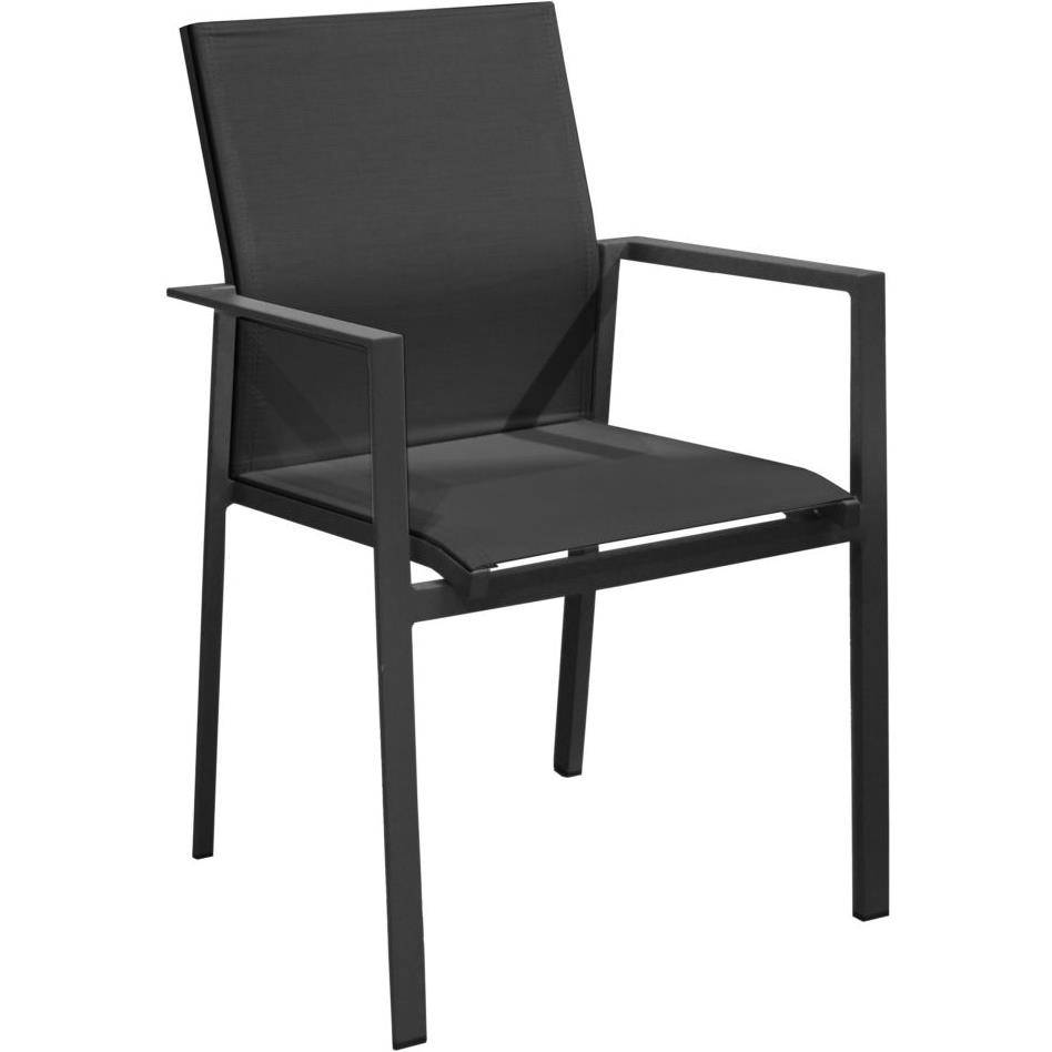 Pro Loisirs - Fauteuil de jardin alu graphite/noir Delia Proloisirs - Image 1