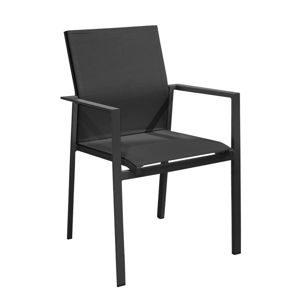 Pro Loisirs - Fauteuil de jardin alu graphite/noir Delia Proloisirs - Image 2