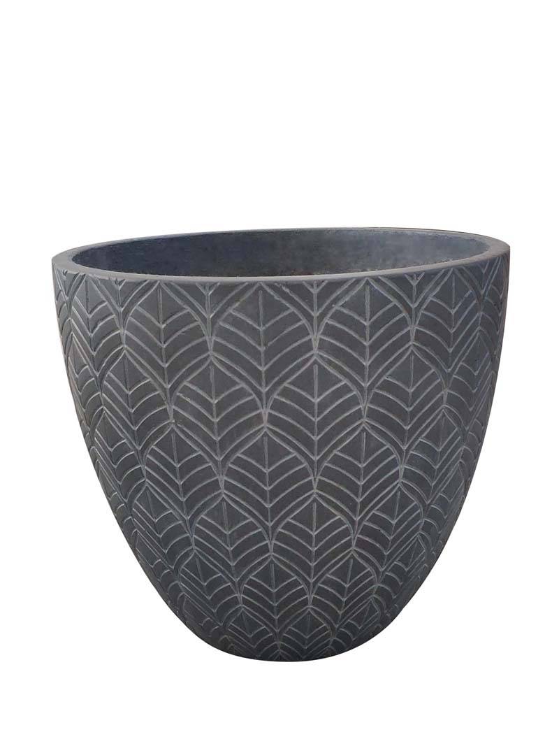 Ecloz - Pot Springfield Contenant Pierre Rond Gris Ø 37 cm H 32 cm - ECLOZ