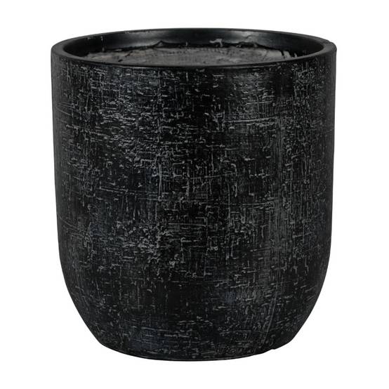 Ecloz - Pot de Jardin Rond Pierre Noir Ø 49 cm H 47 cm - ECLOZ