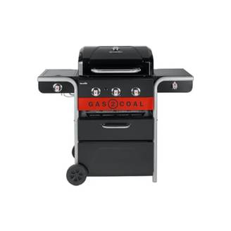 Char-broil - Barbecue Hybride Gaz & Charbon 3 Brûleurs Inox Noir 134 x 62,9 x 116,8 cm - CHAR-BROIL