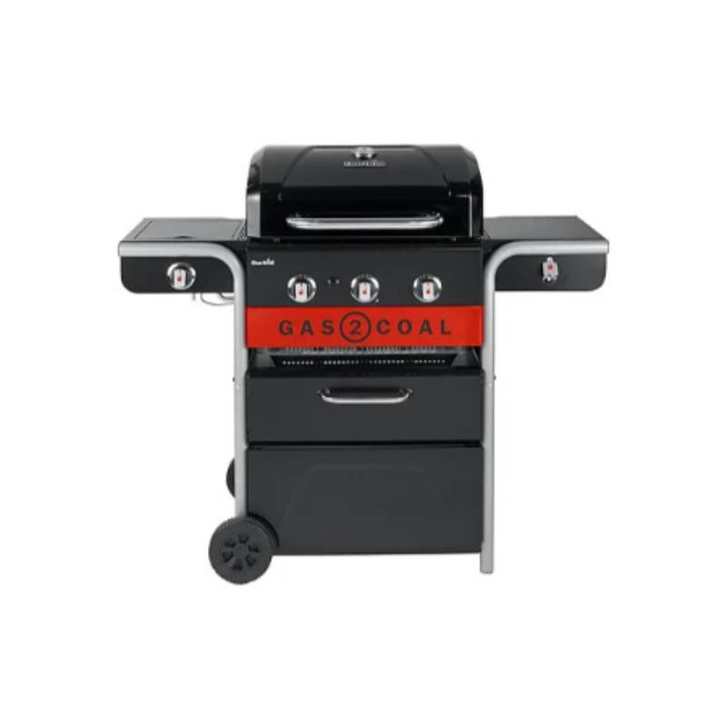 Char-broil - Barbecue Hybride Gaz & Charbon 3 Brûleurs Inox Noir 134 x 62,9 x 116,8 cm - CHAR-BROIL - Image 1