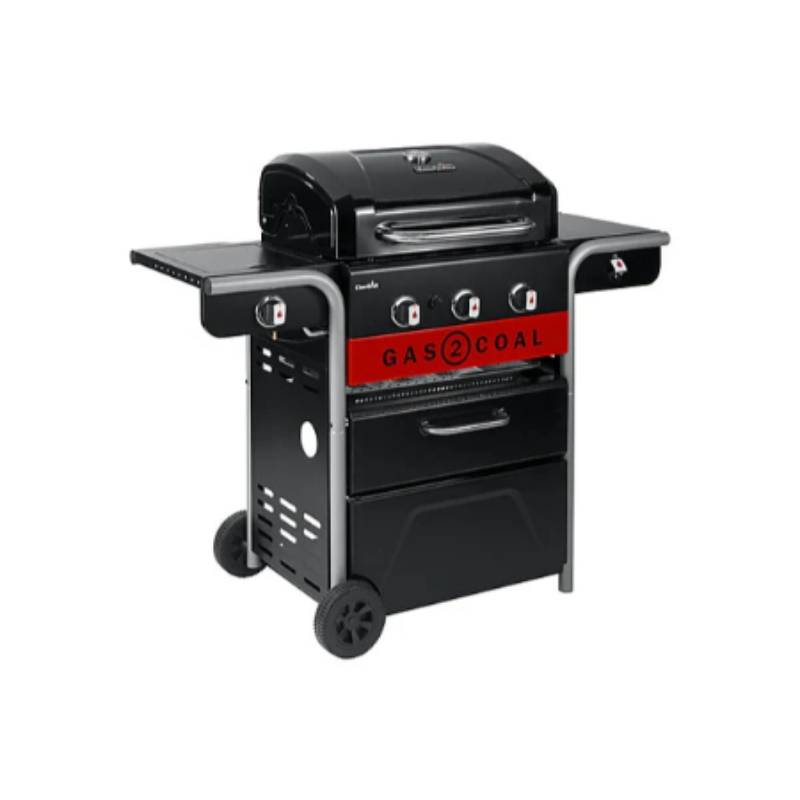 Char-broil - Barbecue Hybride Gaz & Charbon 3 Brûleurs Inox Noir 134 x 62,9 x 116,8 cm - CHAR-BROIL - Image 6