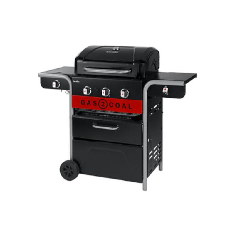 Char-broil - Barbecue Hybride Gaz & Charbon 3 Brûleurs Inox Noir 134 x 62,9 x 116,8 cm - CHAR-BROIL - Image 7