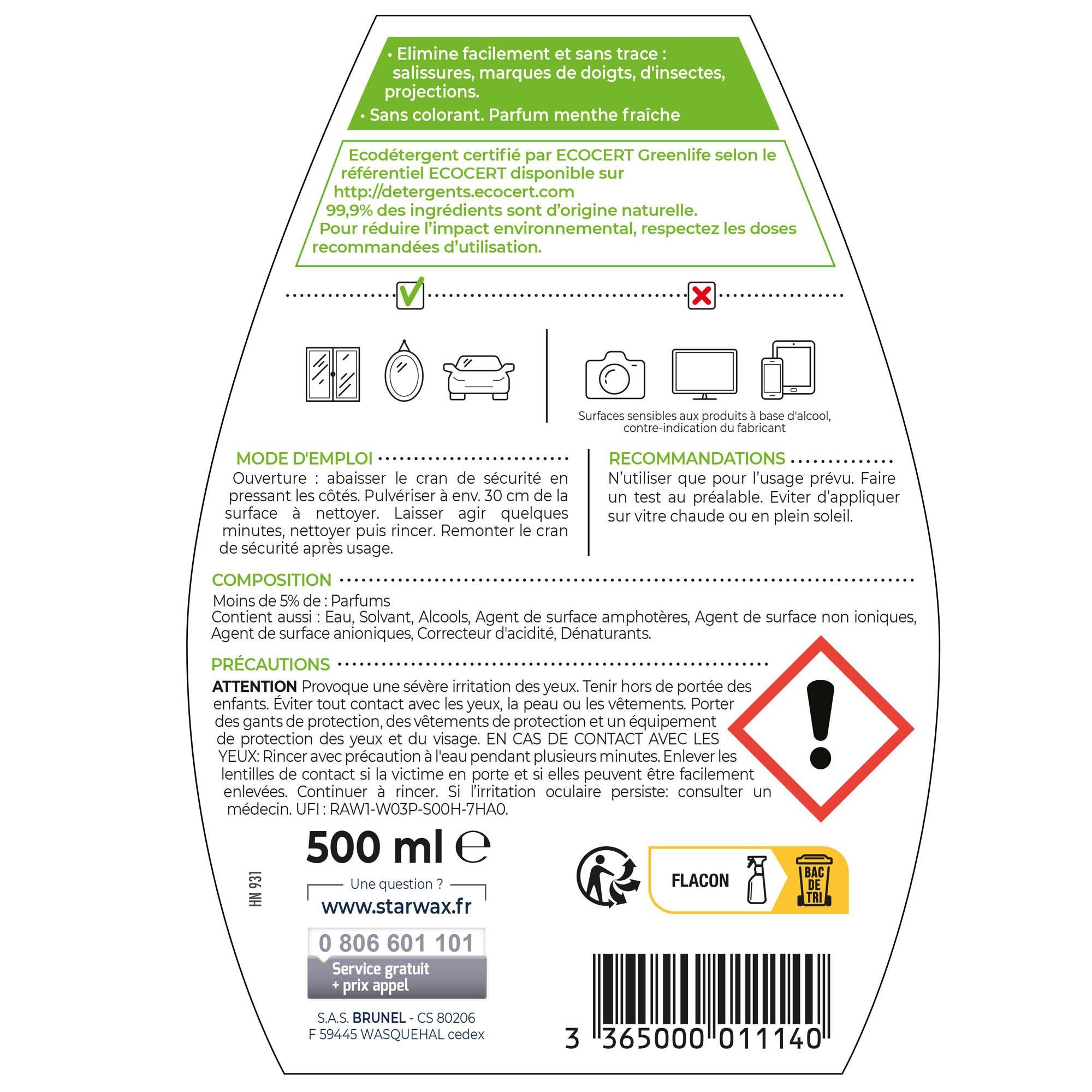 Starwax Soluvert - NETTOYANT VITRES ET MIROIR 500ML - Image 2