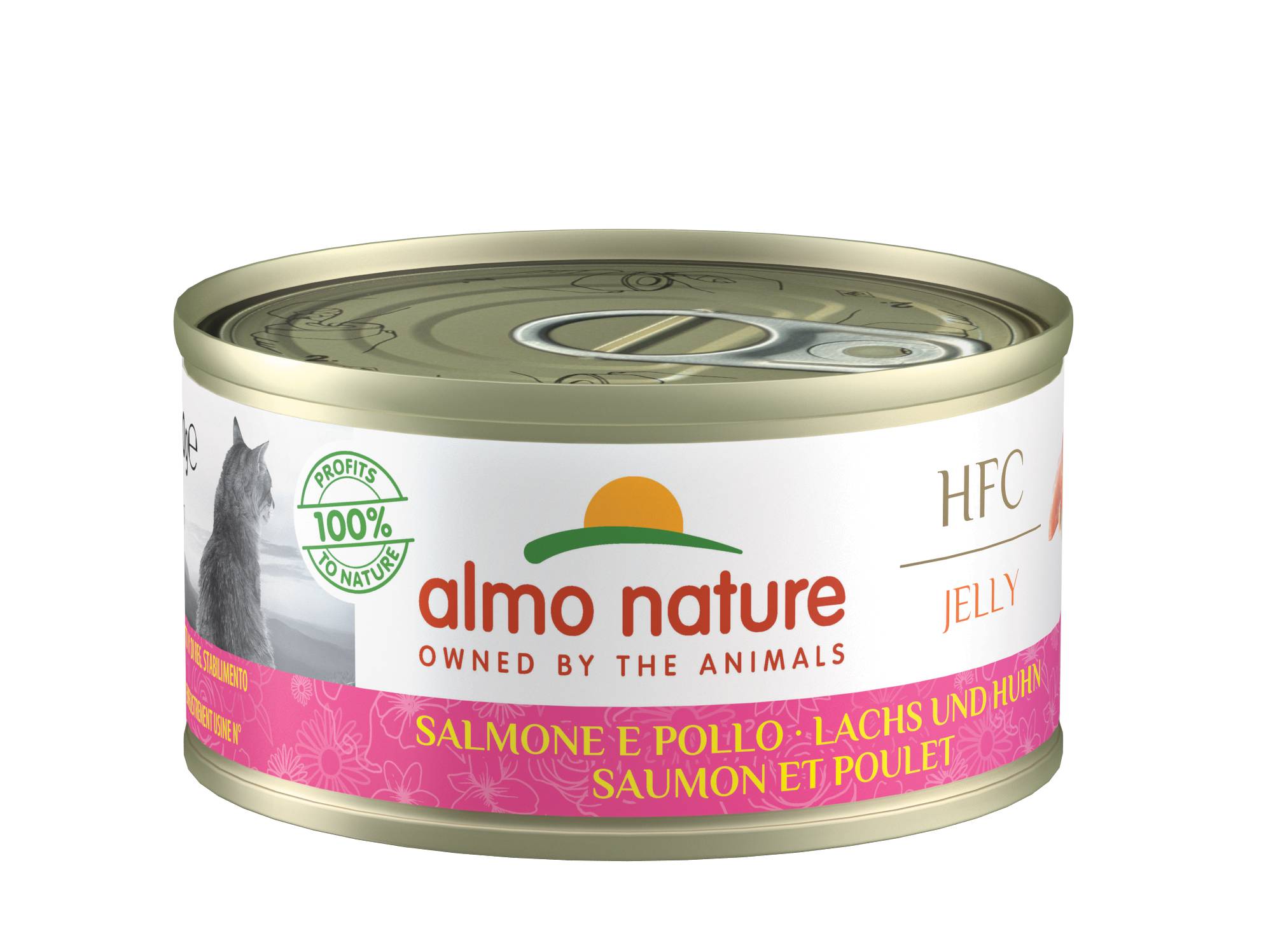 Almo Nature - Pâtée en gelée HFC pour chat saumon & poulet - boîte 70 gr - ALMO NATURE - Image 1