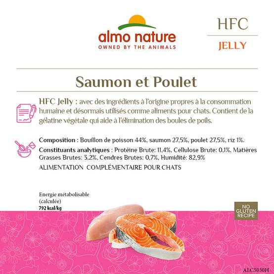 Almo Nature - Pâtée en gelée HFC pour chat saumon & poulet - boîte 70 gr - ALMO NATURE - Image 2
