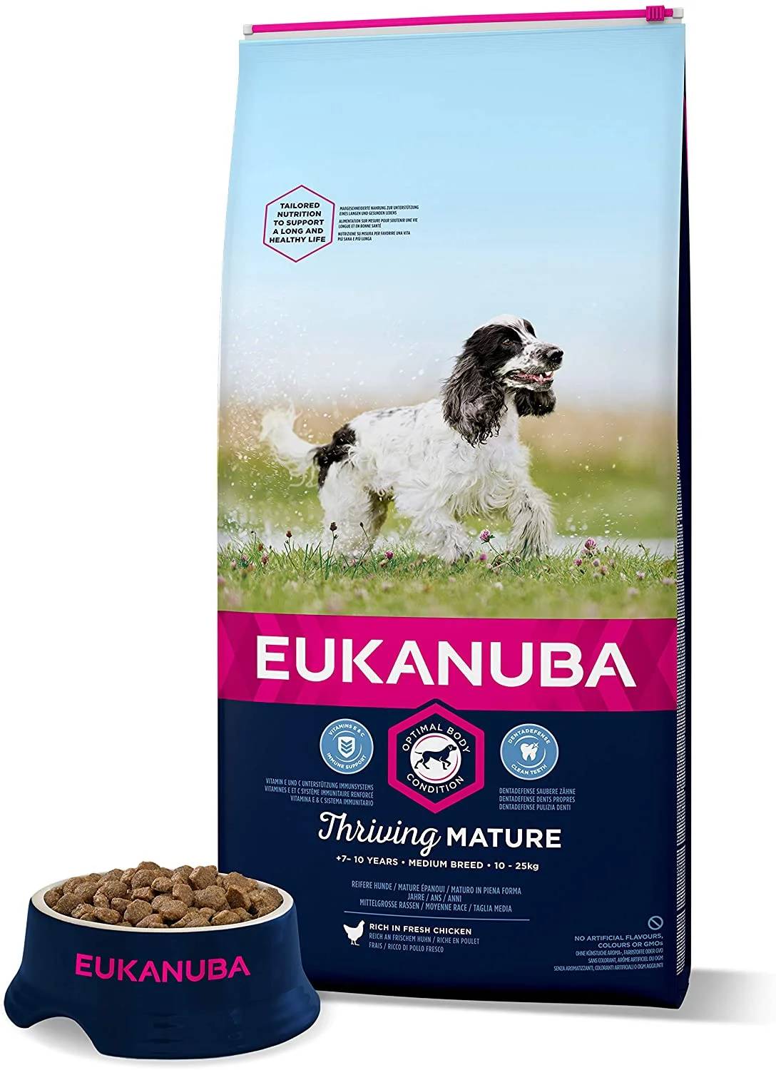 Croquette chien mature senior poulet 15 kg - EUKANUBA - Image 2