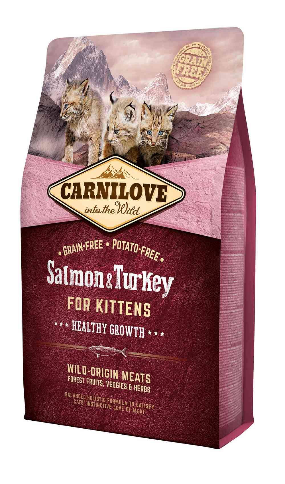 Carnilove - Croquettes pour chaton au saumon & dinde - sac 2 kg - CARNILOVE - Image 1