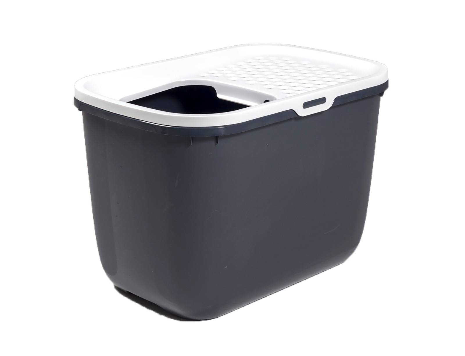 Bac à litière Hop In Plastique Anthracite 58,5 x 39 x H 39,5 cm - SAVIC - Image 3