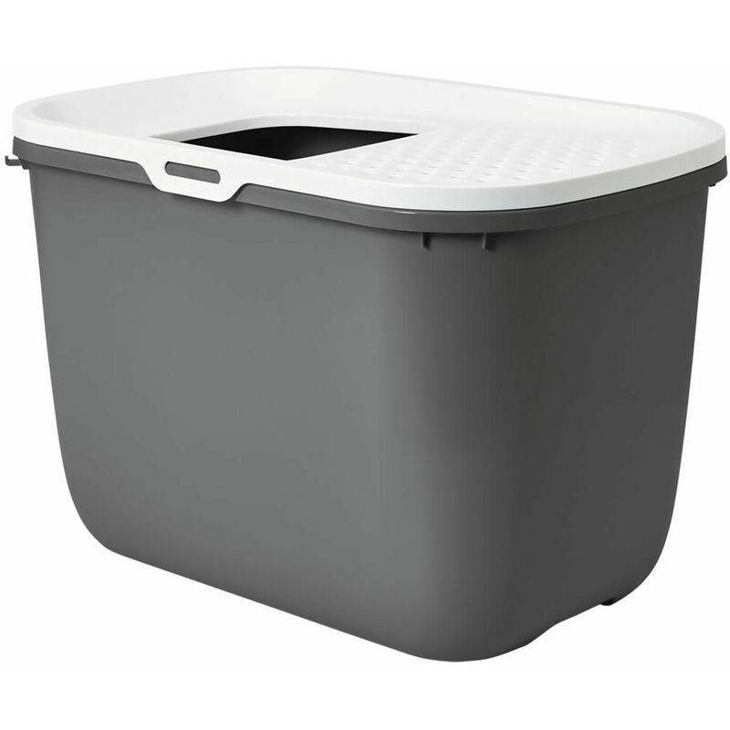 Bac à litière Hop In Plastique Anthracite 58,5 x 39 x H 39,5 cm - SAVIC - Image 7