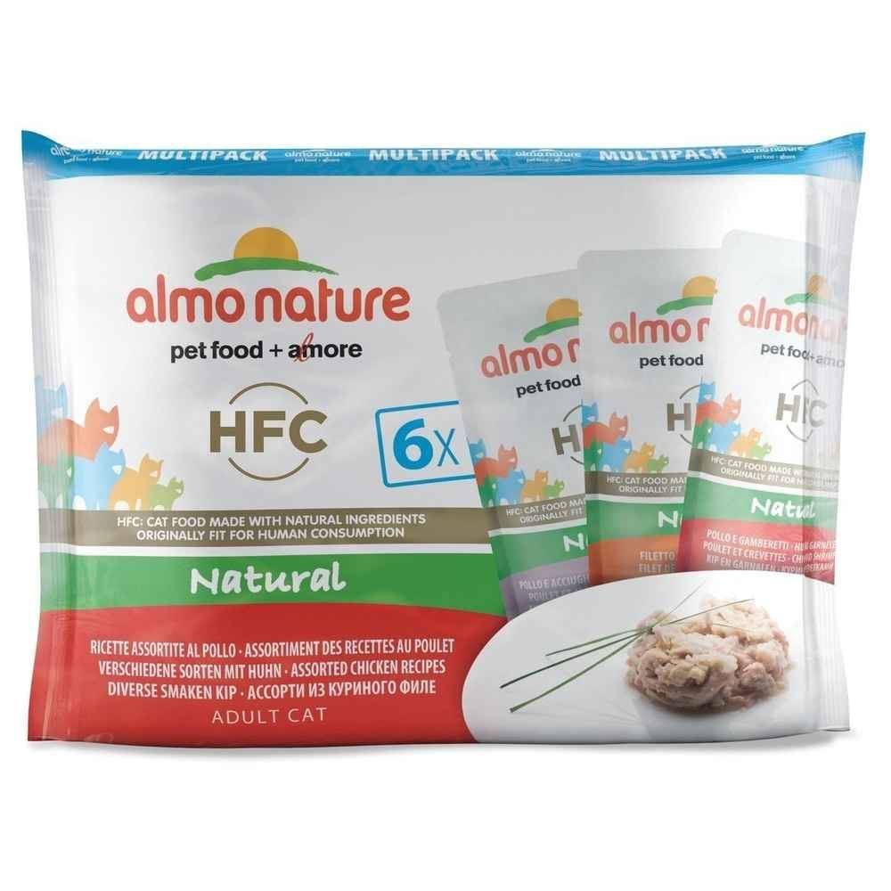 Almo Nature - Pâtée en bouillon HFC pour chat adulte au assortiment de recettes au poulet 6 x 55 gr - ALMO NATURE - Image 2