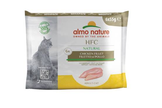 Almo Nature - Pâtée en bouillon HFC pour chat adulte au filet de poulet - lot 6 x 55 gr - ALMO NATURE - Image 1