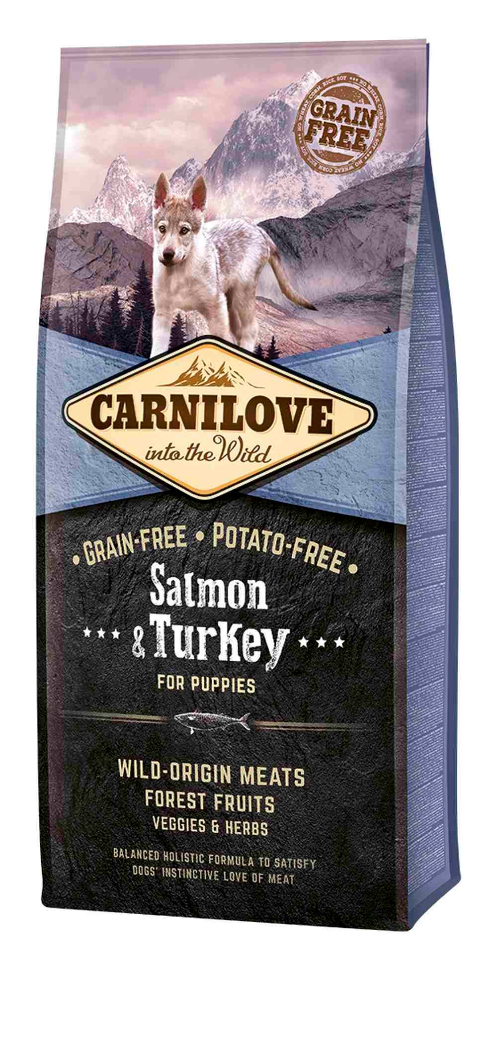 Carnilove - Croquettes pour chien adulte de toute taille au saumon & dinde - sac 12 kg - CARNILOVE - Image 1