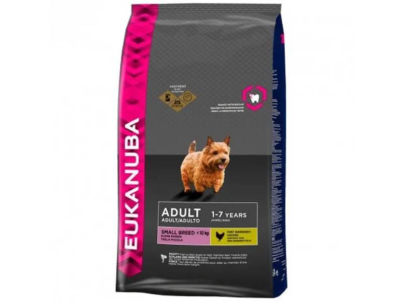 Croquette chien Adult petite race poulet 3kg - EUKANUBA