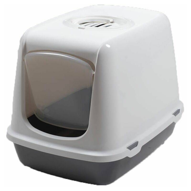 Maison de toilette plastique blanc/gris L50 x 37 x H39 cm - SAVIC - Image 7