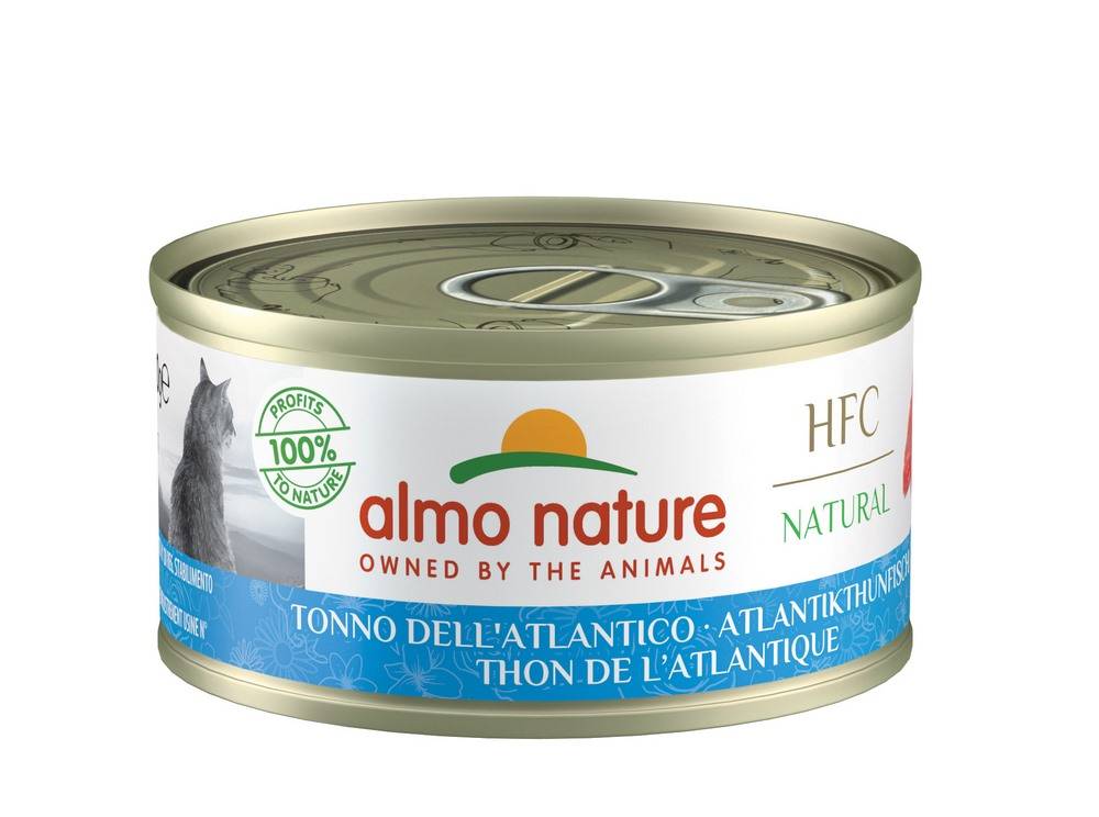 Almo Nature - Pâtée avec bouillon HFC pour chat adulte au thon de l'atlantique - boîte 70 gr - ALMO NATURE