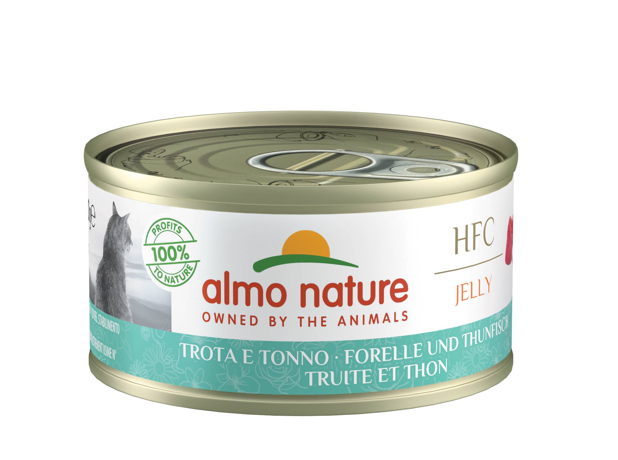Almo Nature - Pâtée en gelée HFC pour chat truite & thon - boîte 70 gr - ALMO NATURE - Image 1