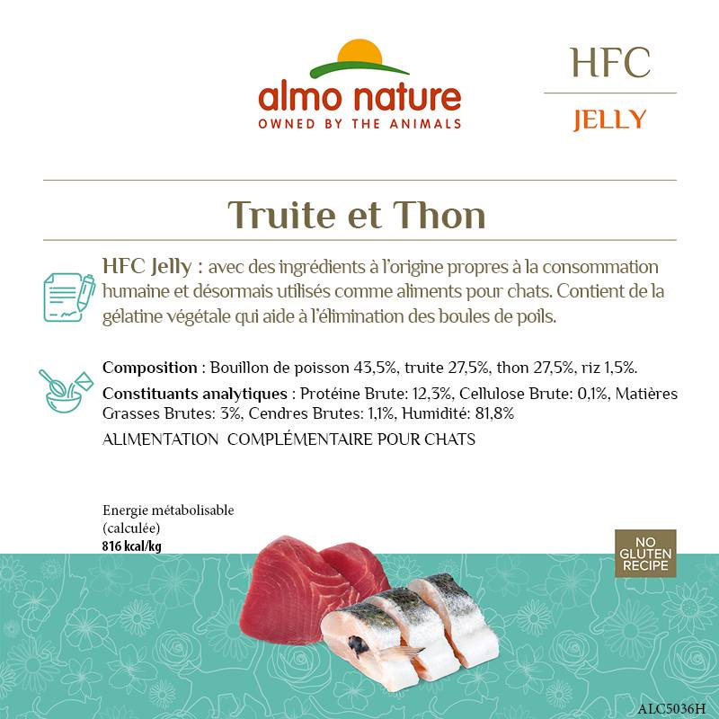Almo Nature - Pâtée en gelée HFC pour chat truite & thon - boîte 70 gr - ALMO NATURE - Image 3