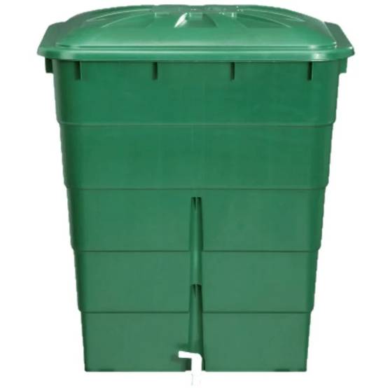 Garantia - Récupérateur d'eau de pluie 300L rectangulaire couvercle et robinet inclus vert - GARANTIA - Image 4