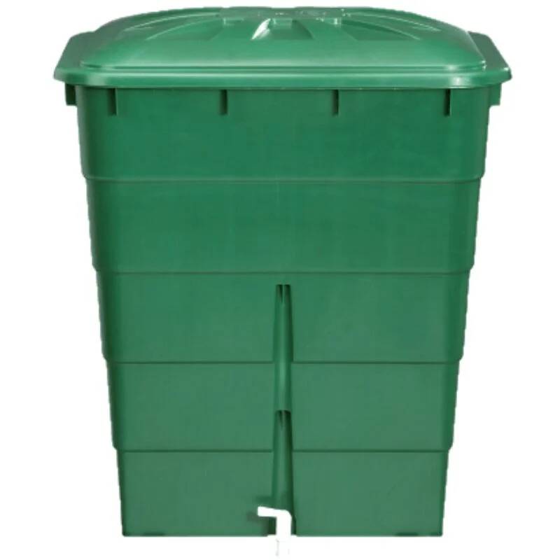 Garantia - Récupérateur d'eau de pluie 300L rectangulaire couvercle et robinet inclus vert - GARANTIA - Image 4