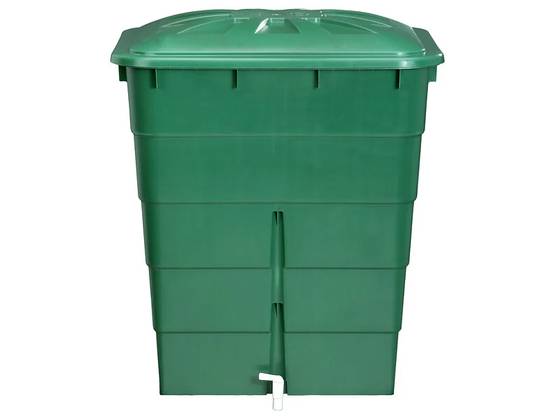 Garantia - Récupérateur d'eau de pluie 300L rectangulaire couvercle et robinet inclus vert - GARANTIA - Image 7