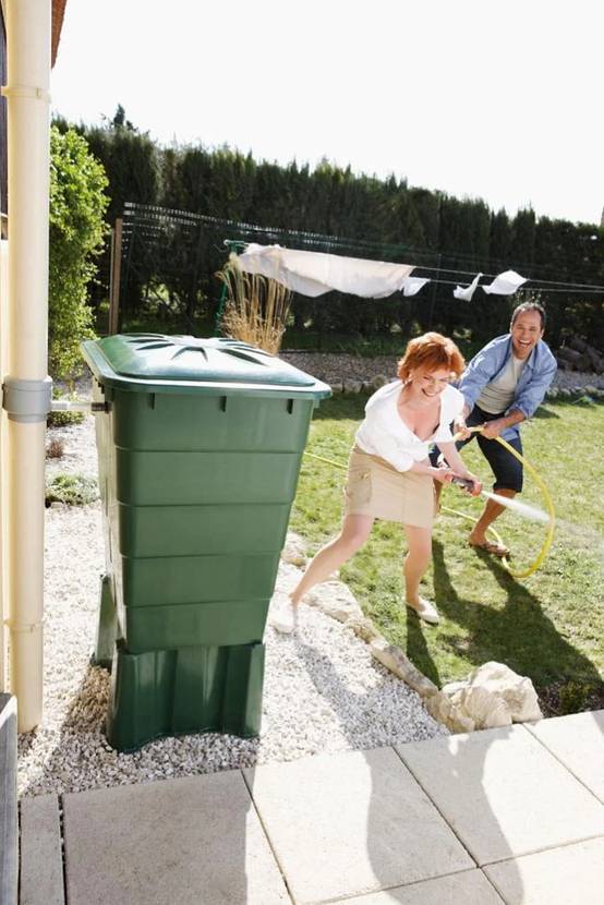 Graf - Support pour récupérateur d'eau de pluie 300L vert - GRAF - Image 2