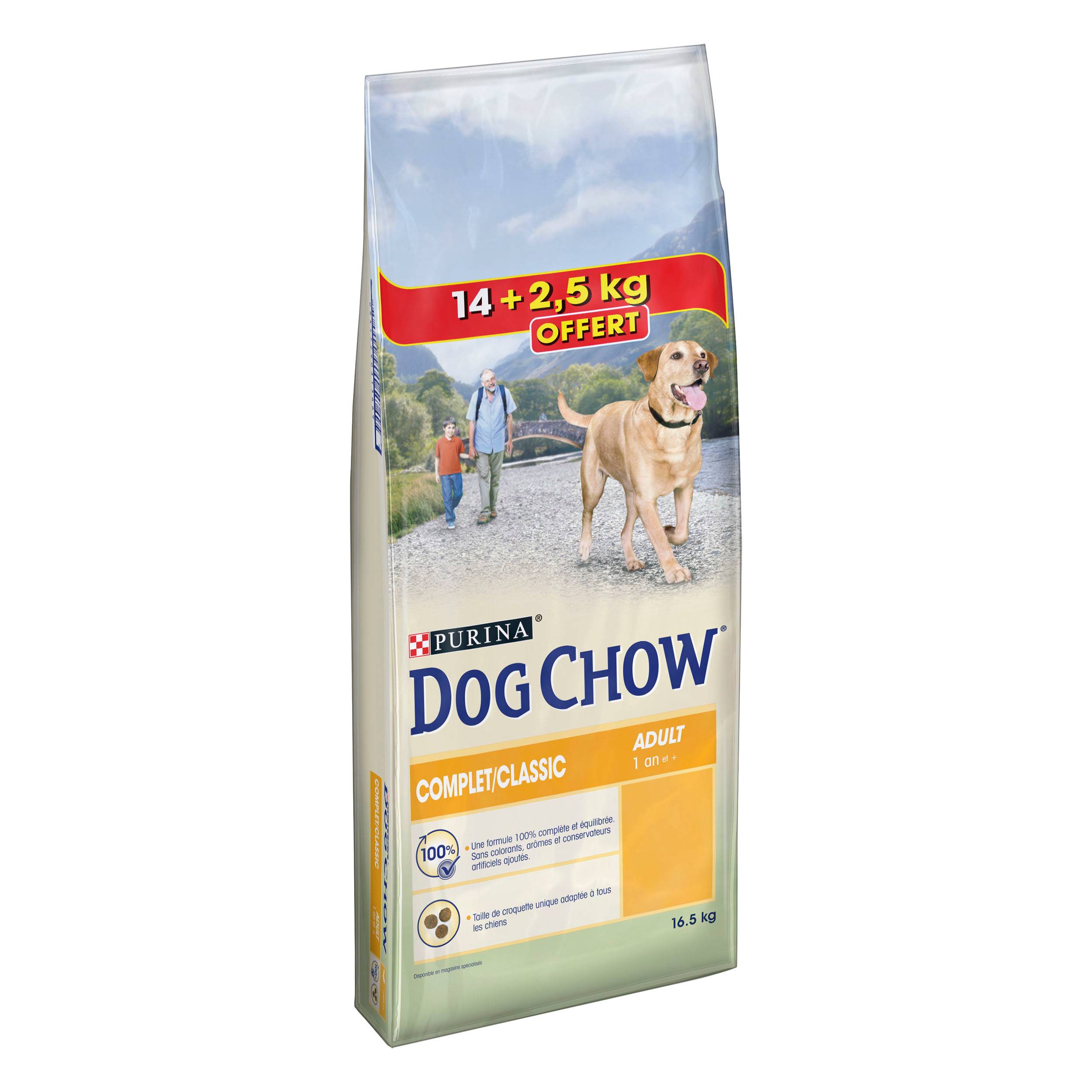 Dog Chow - Croquettes chien Poulet 14 kg + 2 kg offerts - DOG CHOW - Image 1