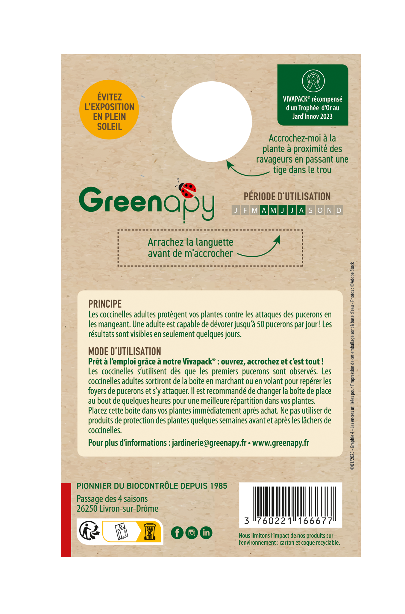 Greenapy - Coccinelles adultes Coccifly anti pucerons 20 adultes Vivapack - Greenapy - Image 5