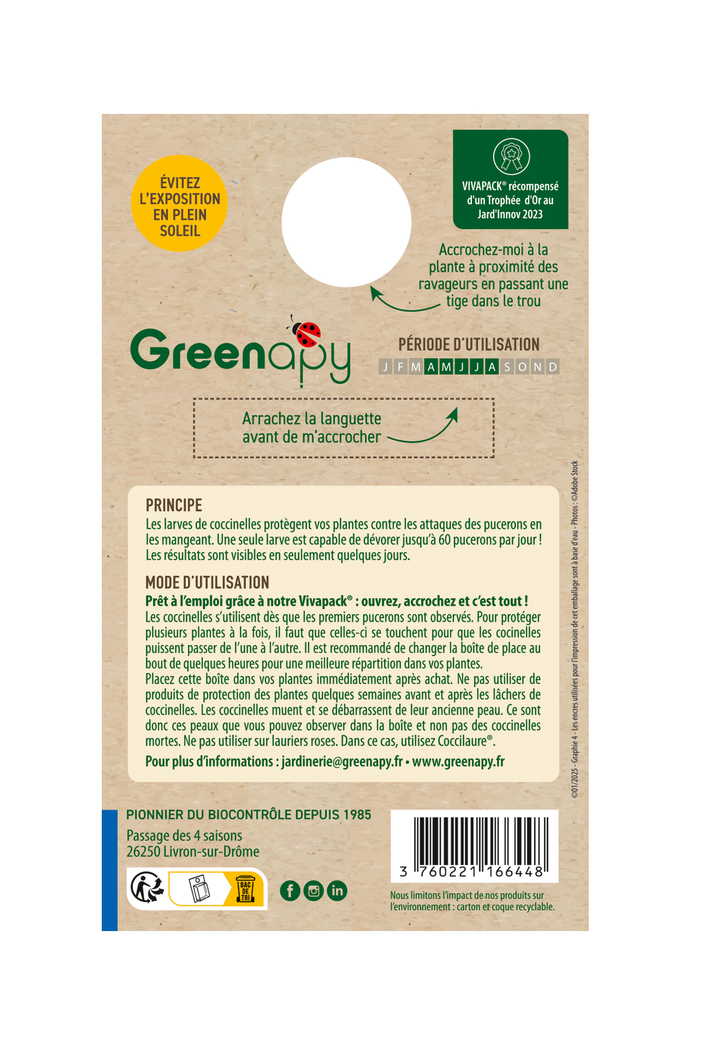 Greenapy - Coccinelles 50 larves Coccifly anti pucerons Vivapack - Greenapy - Image 6