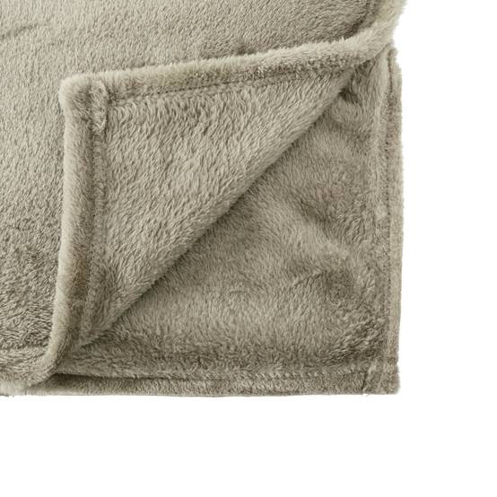 Plaid avec poche Polyester Beige L 150 x P 0,1 x H 200 cm - ATMOSPHERA