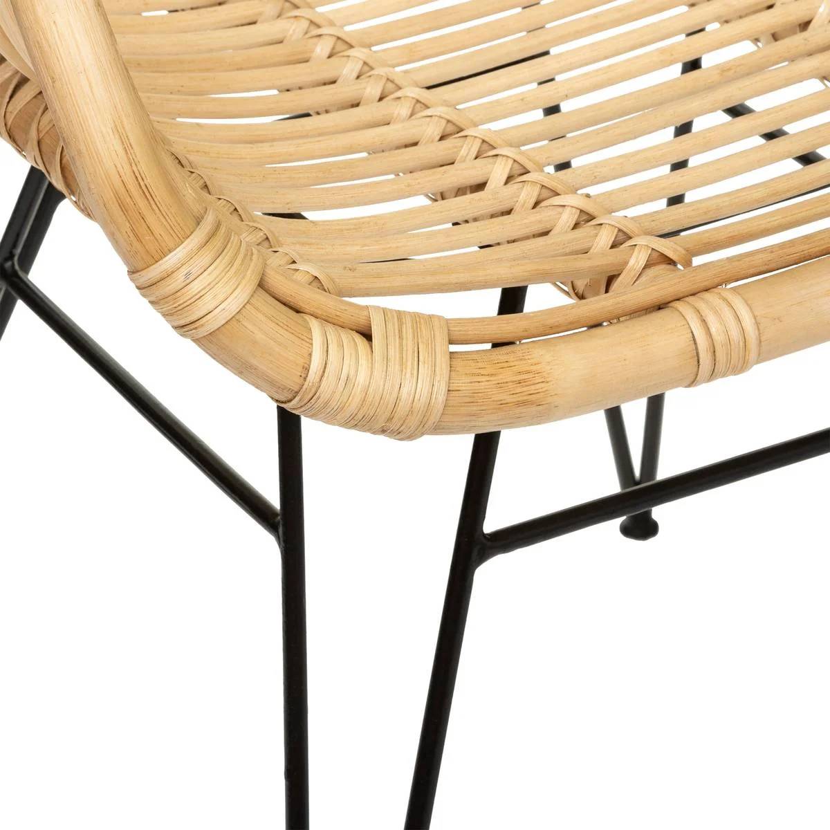 Fauteuil rotin naturel L 57,5 cm l 60 cm H 85 cm – ATMOSPHERA - Image 3