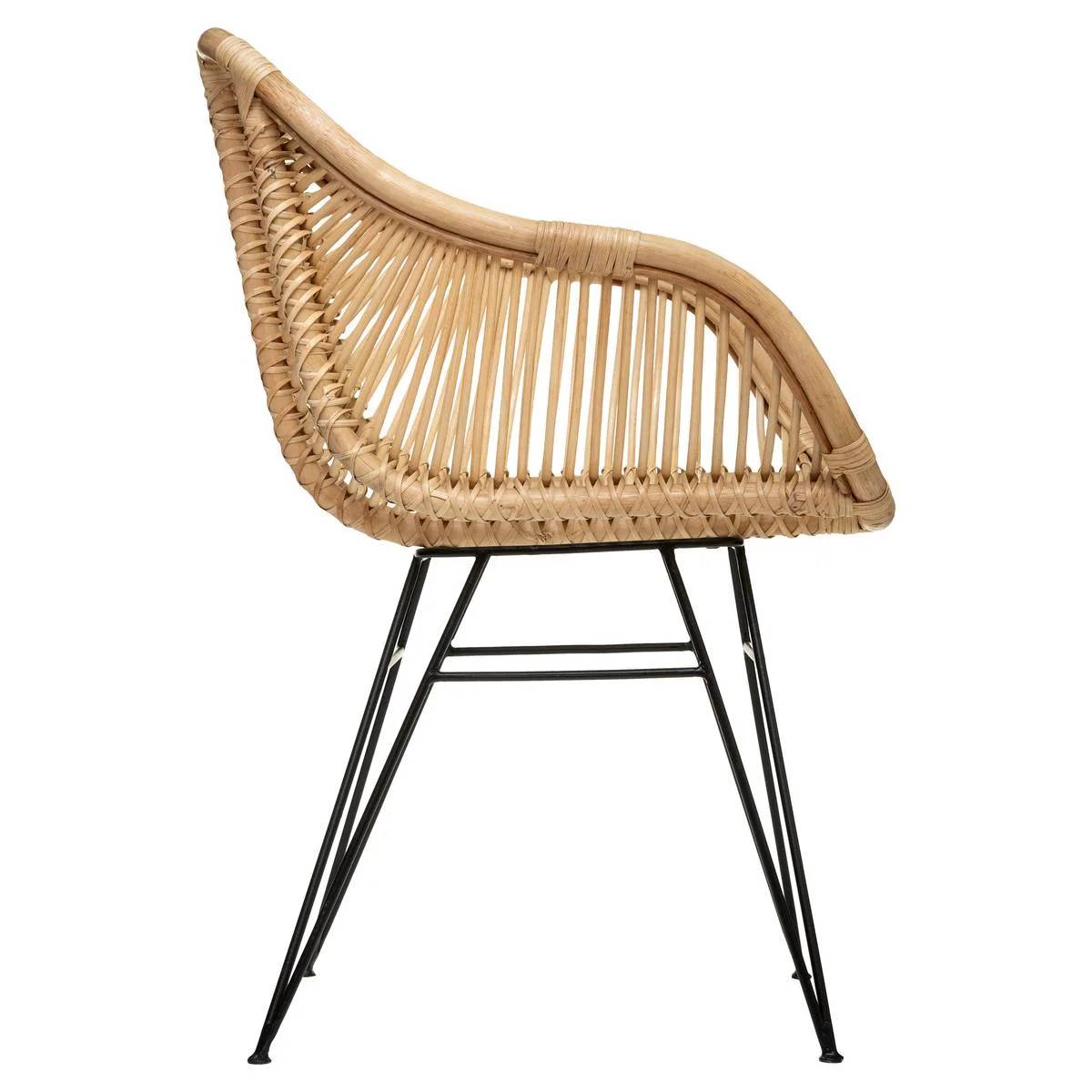 Fauteuil rotin naturel L 57,5 cm l 60 cm H 85 cm – ATMOSPHERA - Image 5