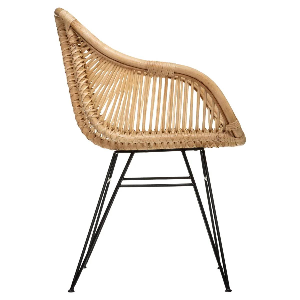 Fauteuil rotin naturel L 57,5 cm l 60 cm H 85 cm – ATMOSPHERA - Image 6