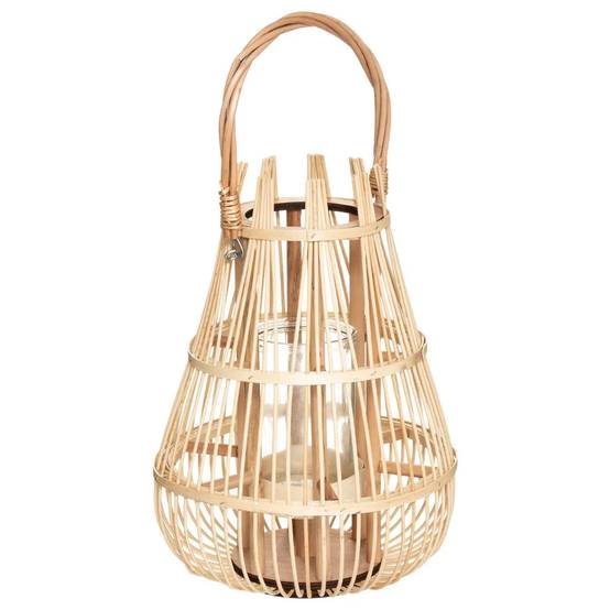 Panier lanterne beige H 37,5 cm - ATMOSPHERA - Image 2