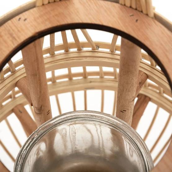 Panier lanterne beige H 37,5 cm - ATMOSPHERA - Image 3