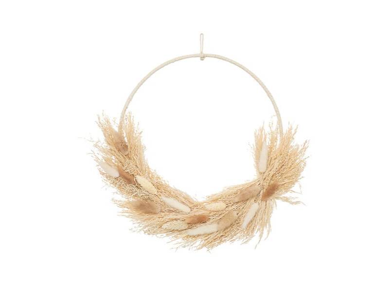 Couronne de fleurs séchées fer naturel Ø 36 cm P 5 cm - ATMOSPHERA - Image 5