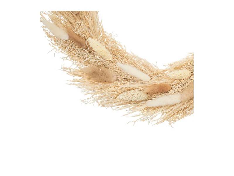 Couronne de fleurs séchées fer naturel Ø 36 cm P 5 cm - ATMOSPHERA - Image 4