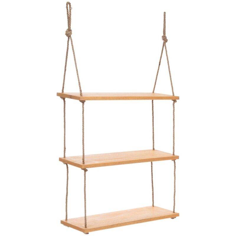 Étagère murale bois corde 60 x 105 cm - Image 2