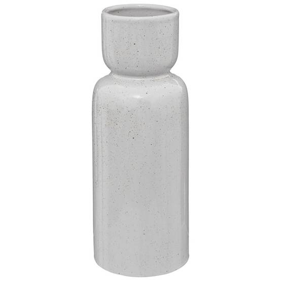 Vase Céramique Blanc D 11,5 cm H 29 cm - ATMOSPHERA