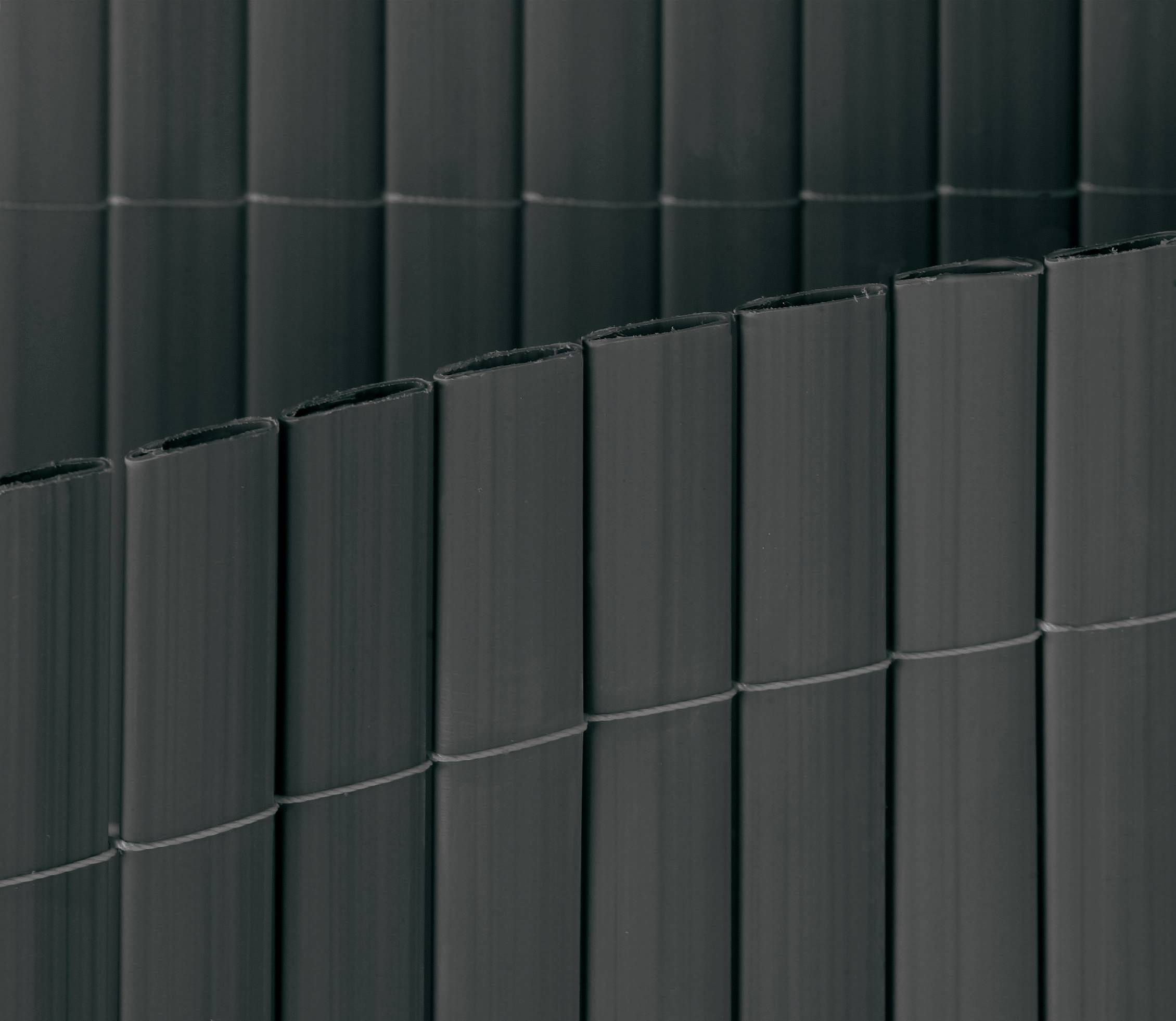 Canisse PVC double face anthracite L.3 m H.1 m ép.20 mm - Nortene - Image 2