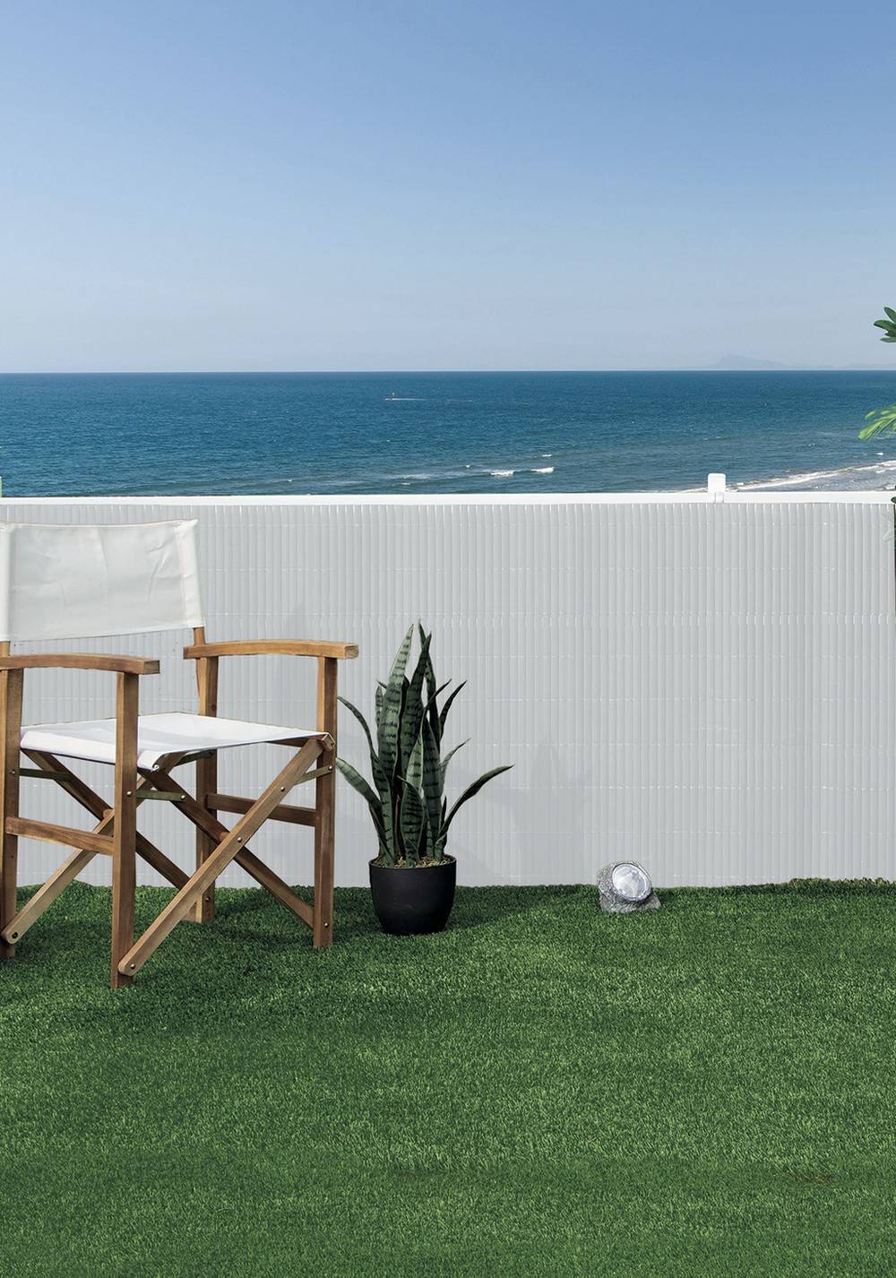 Canisse PVC double face blanc L.3 m l.1.5 m ép.20 mm - Nortene - Image 2