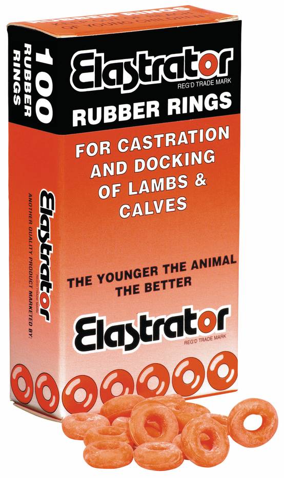 Anneau de gomme Elastrator, boîte de 100