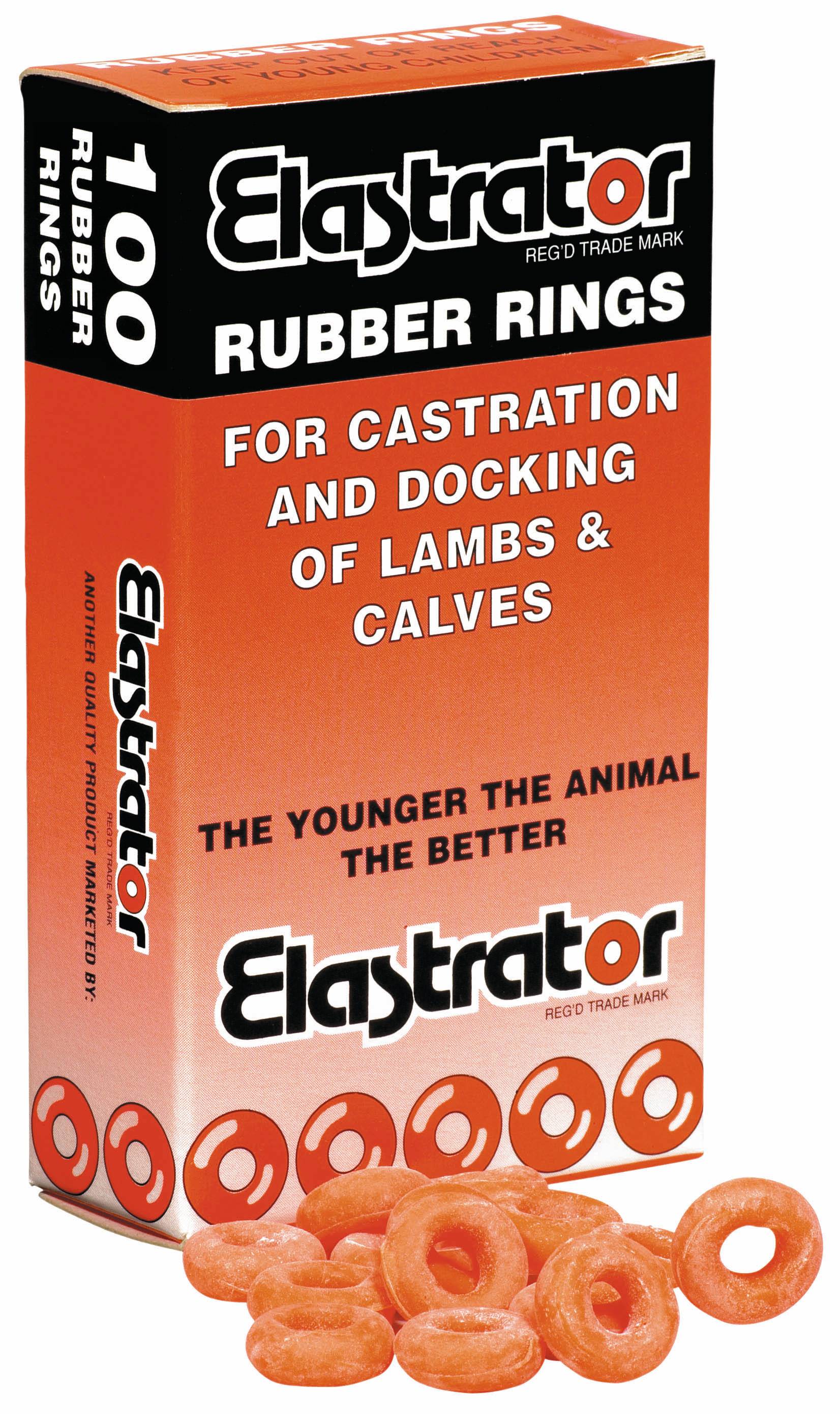 Anneau de gomme Elastrator, boîte de 100