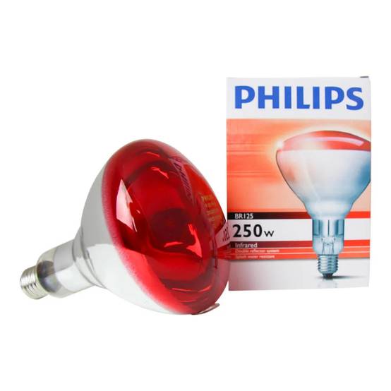 Ampoule infrarouge halogène E27 250W rouge PHILIPS - Image 4