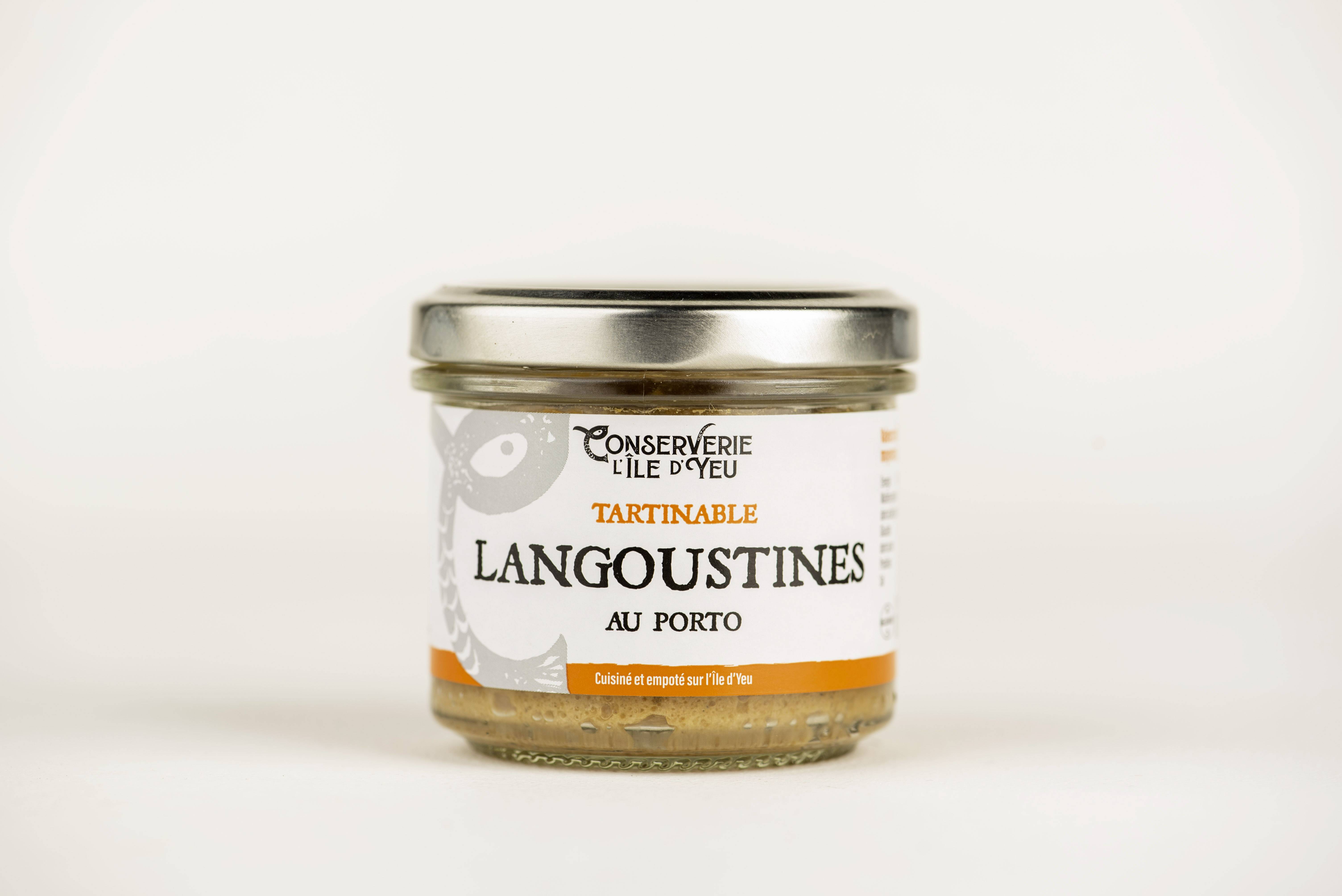 Conserverie l'ile d'yeu - Tartinables de langoustines au Porto 100 g - Conserverie de l'Île d'Yeu