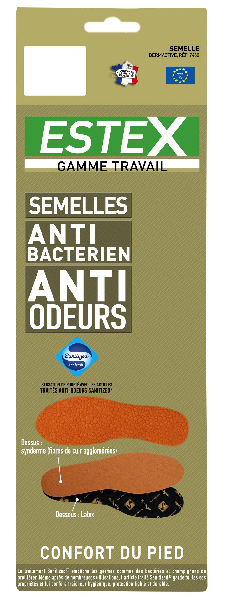 Semelle dermactive T43/44 - Estex - Gamm vert