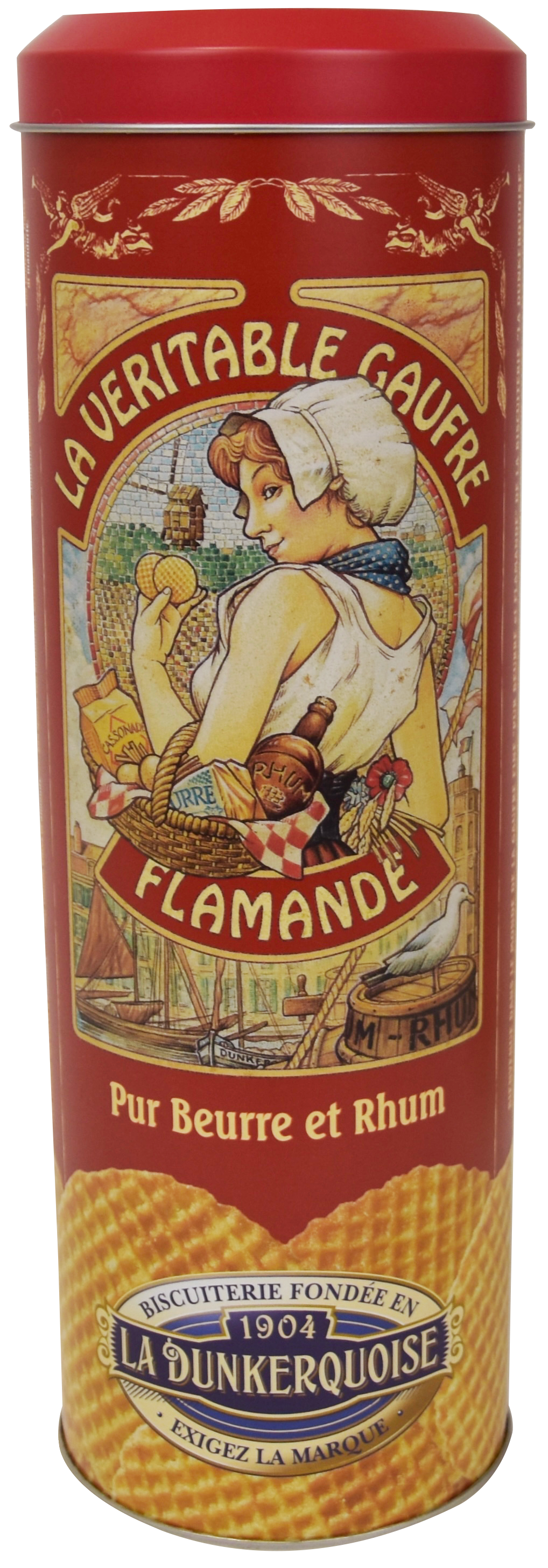La Dunkerquoise - Tubo Gaufres FinesPur Beurre et Rhum 400g - La Dunkerquoise