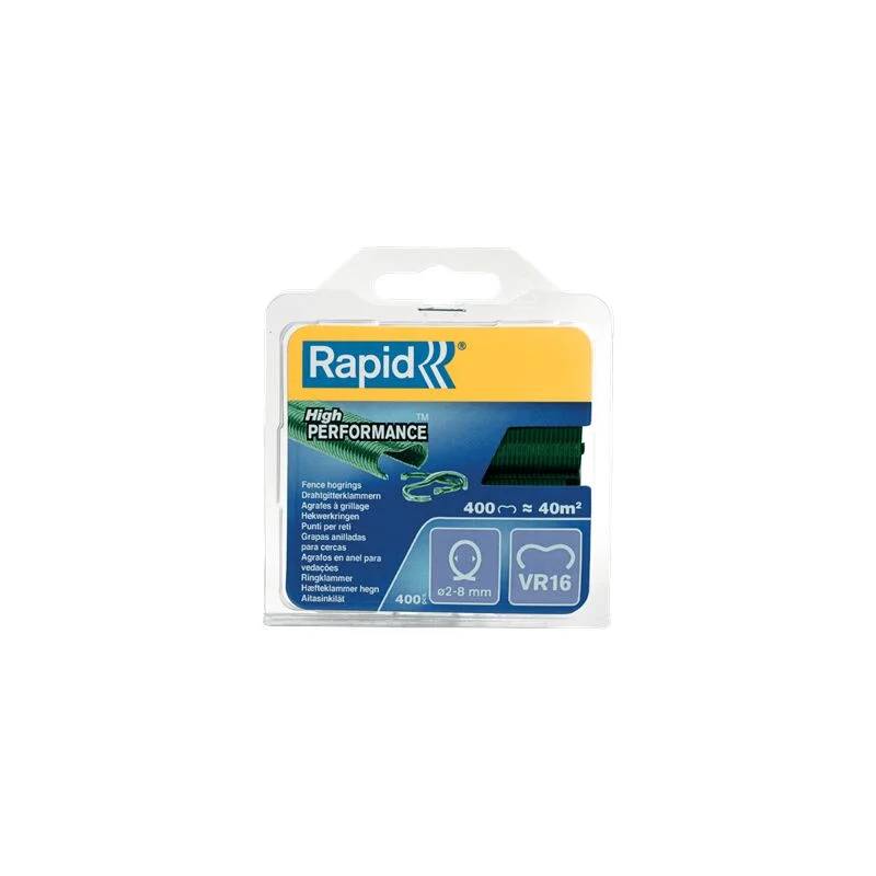 Agrafes Grillage Plastifiées Vert VR16 Blister 400 - RAPID - Image 3