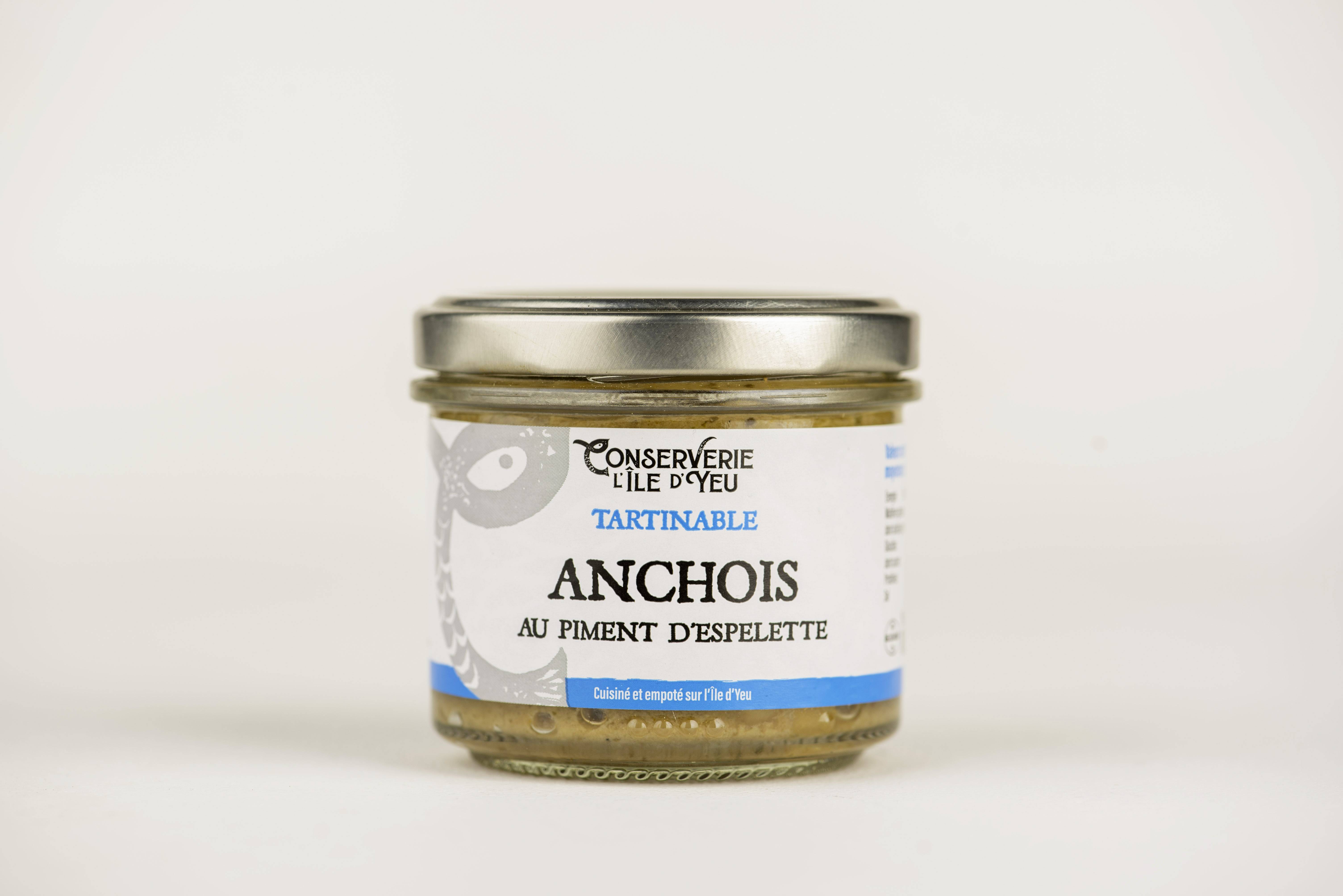 Conserverie d Ile d Yeu - Tartinable anchois au piment d'espelette 100 g - Conserverie de l'Île d'Yeu
